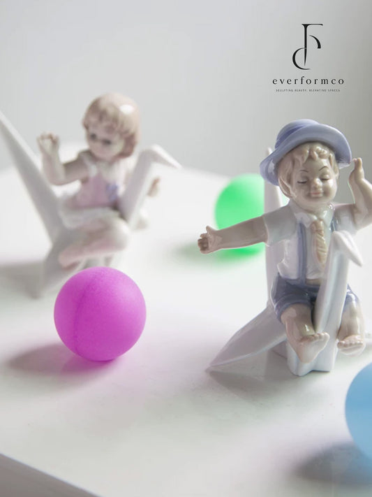 Origami Soul Children Sculpture