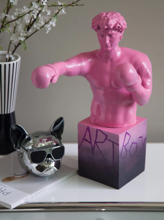 Pink Punch Boxer Art Figure