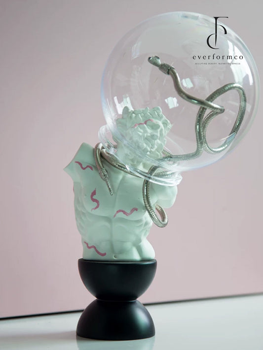Silver Serpent Priestess Statue