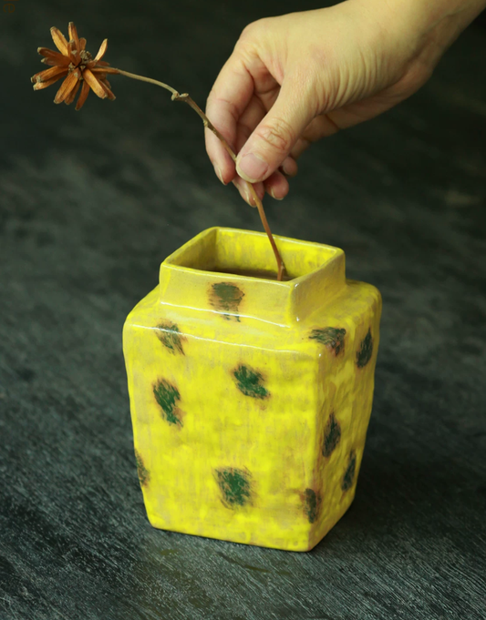Amber Freckle Artisan Vase